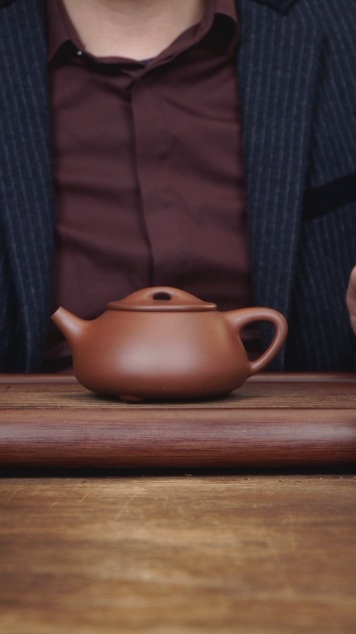 【闪购商品】紫砂茶壶350ml JMZ景舟石瓢 紫泥