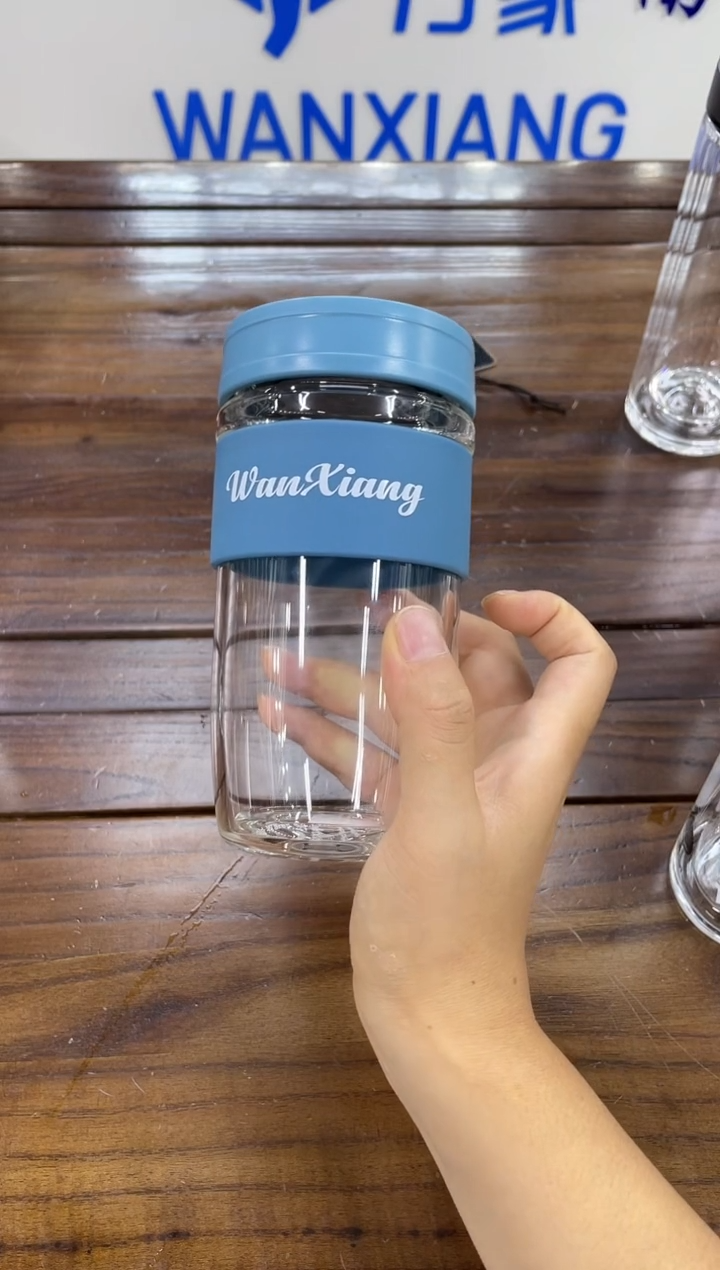 高硼硅玻璃盖子款万象单层u852s-470ml蓝