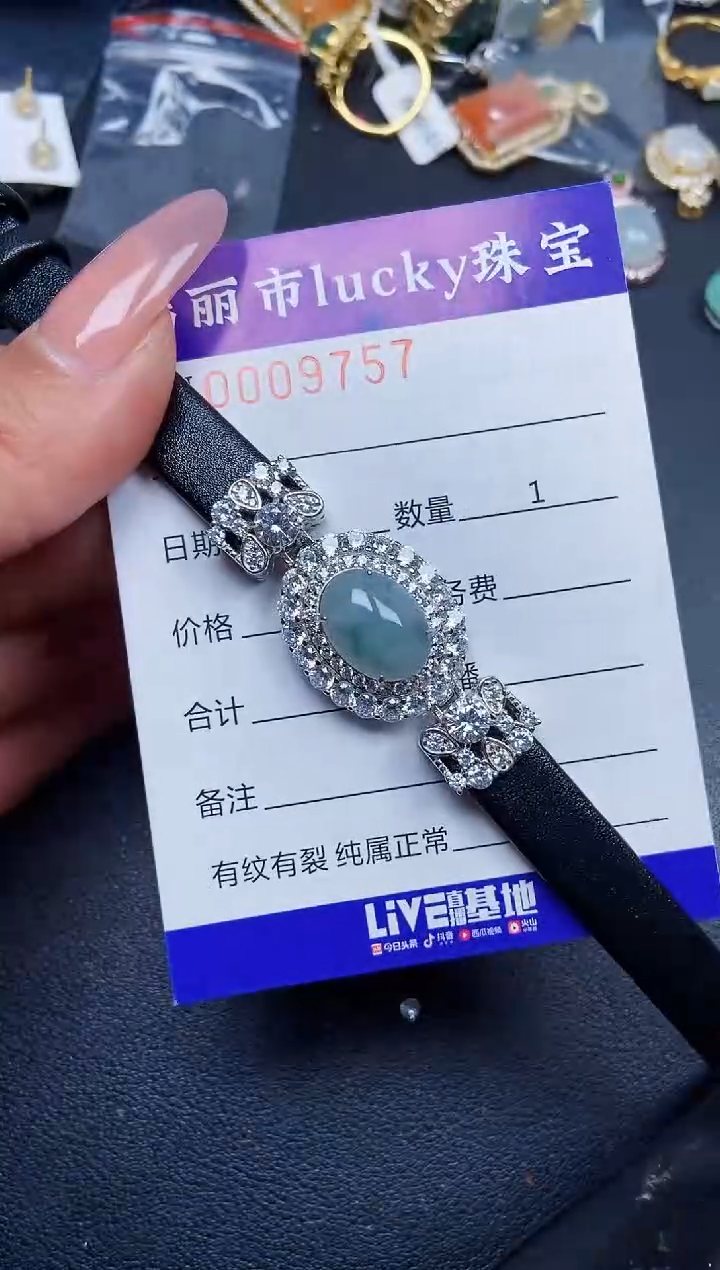 【闪购商品】翡翠颈饰银S925镶嵌9757