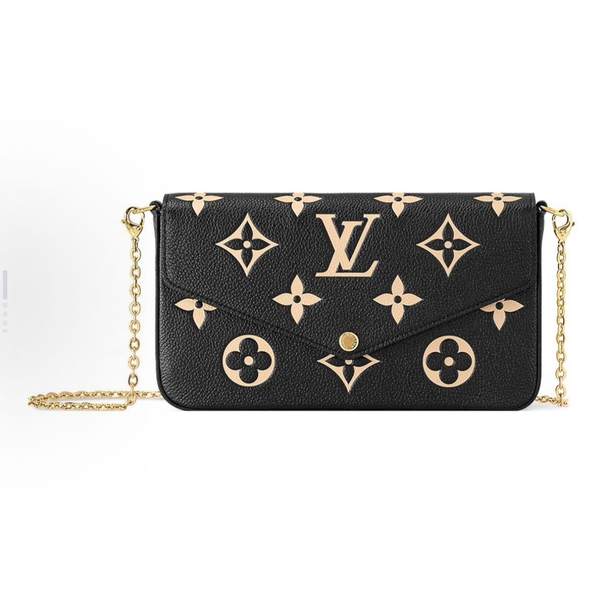 99新 LouisVuitton/路易威登 LV全皮款黑白熊猫色三合一链条包