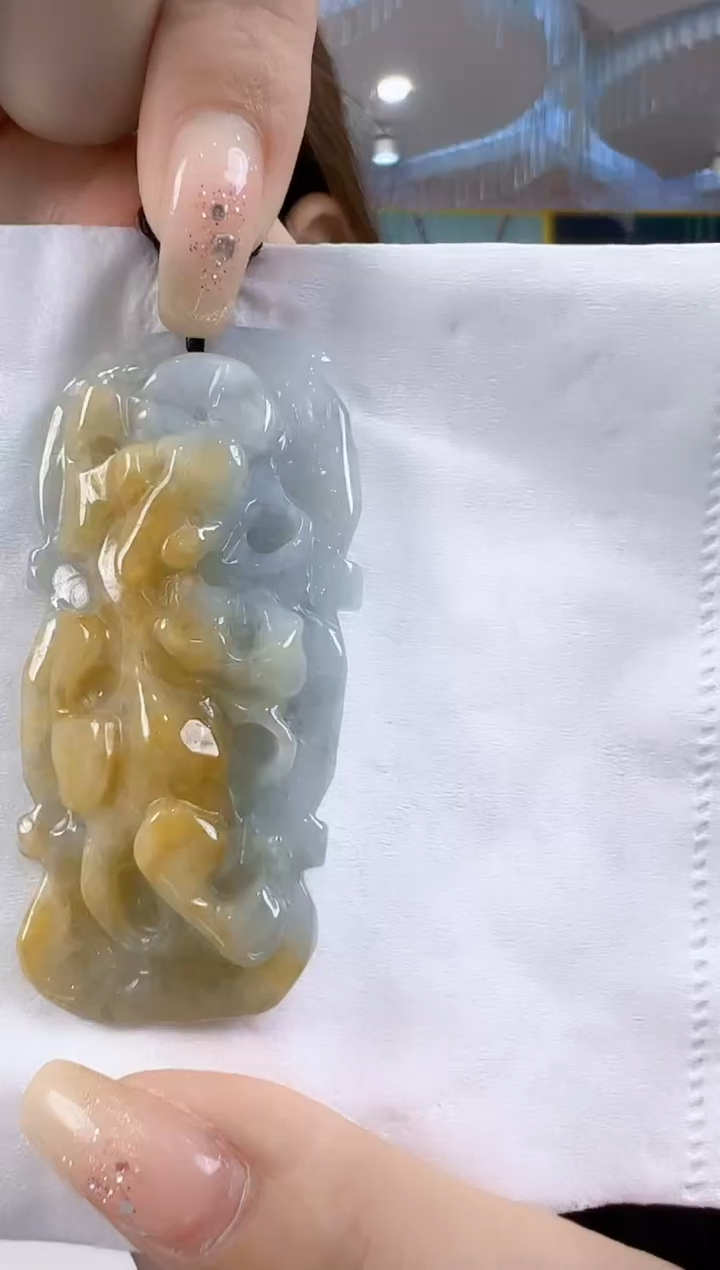 翡翠未镶嵌吊坠(不含链)孤品翡翠A货随型叶子吊坠