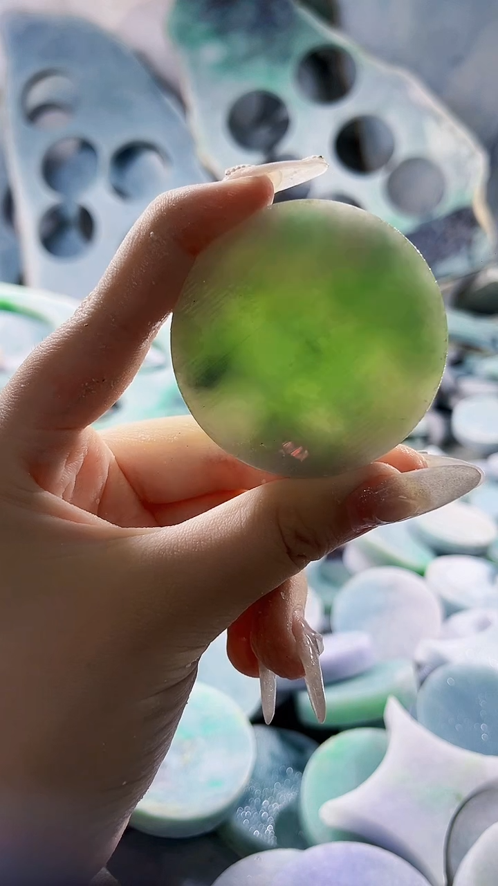 翡翠散珠缅甸翡翠A货晴5674