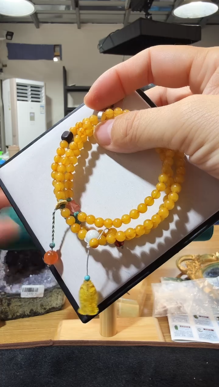 蜜蜡项链未镶嵌优0372 