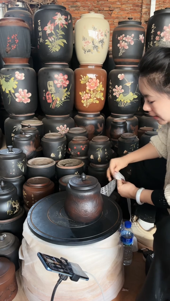【闪购商品】壶瑕疵茶叶罐 牡丹花 146 小葫芦