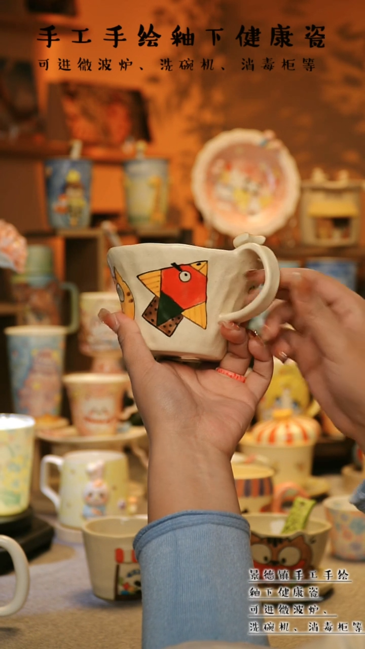 【闪购商品】杯景德镇高温釉下彩&A858