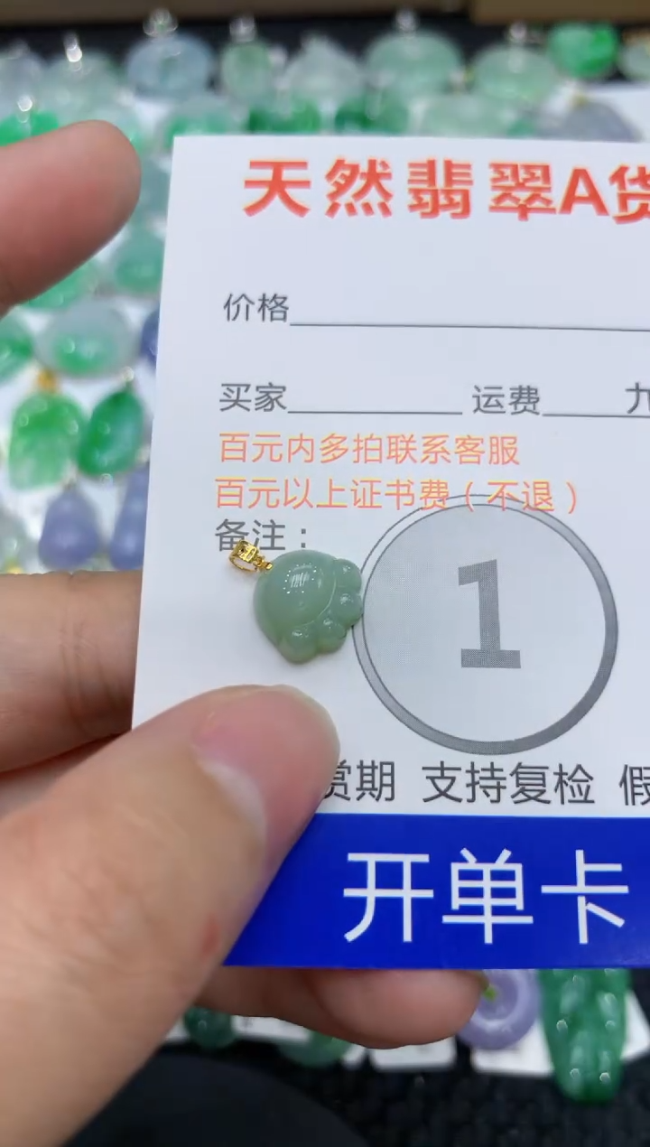 【闪购商品】翡翠颈饰18K金镶嵌111111111111