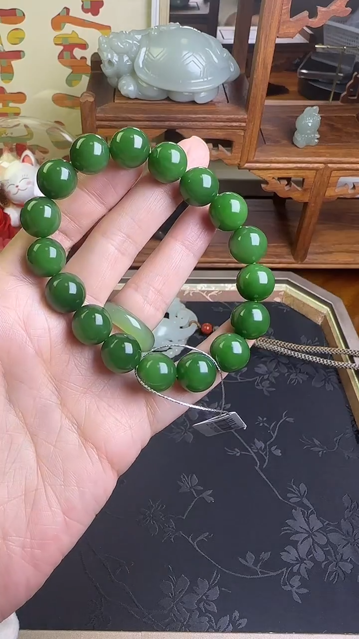 未镶嵌手串和田玉和田玉碧玉手串