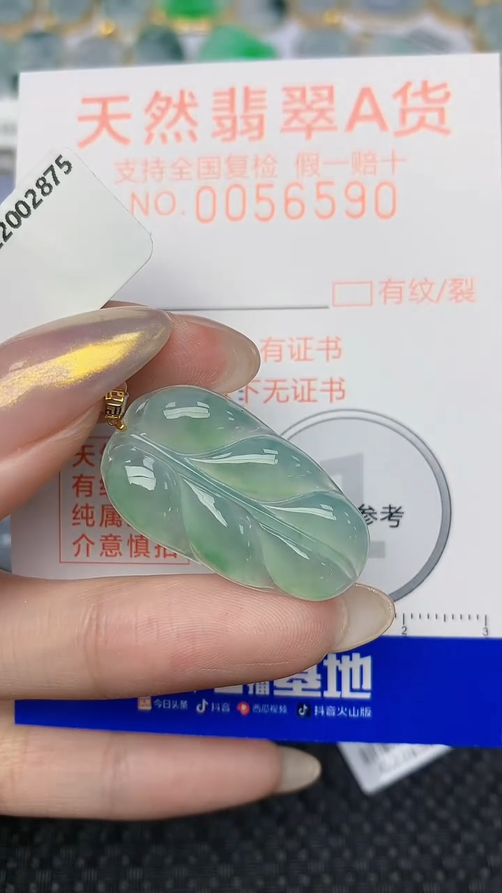 【闪购商品】翡翠颈饰18K金镶嵌 天然翡翠A货