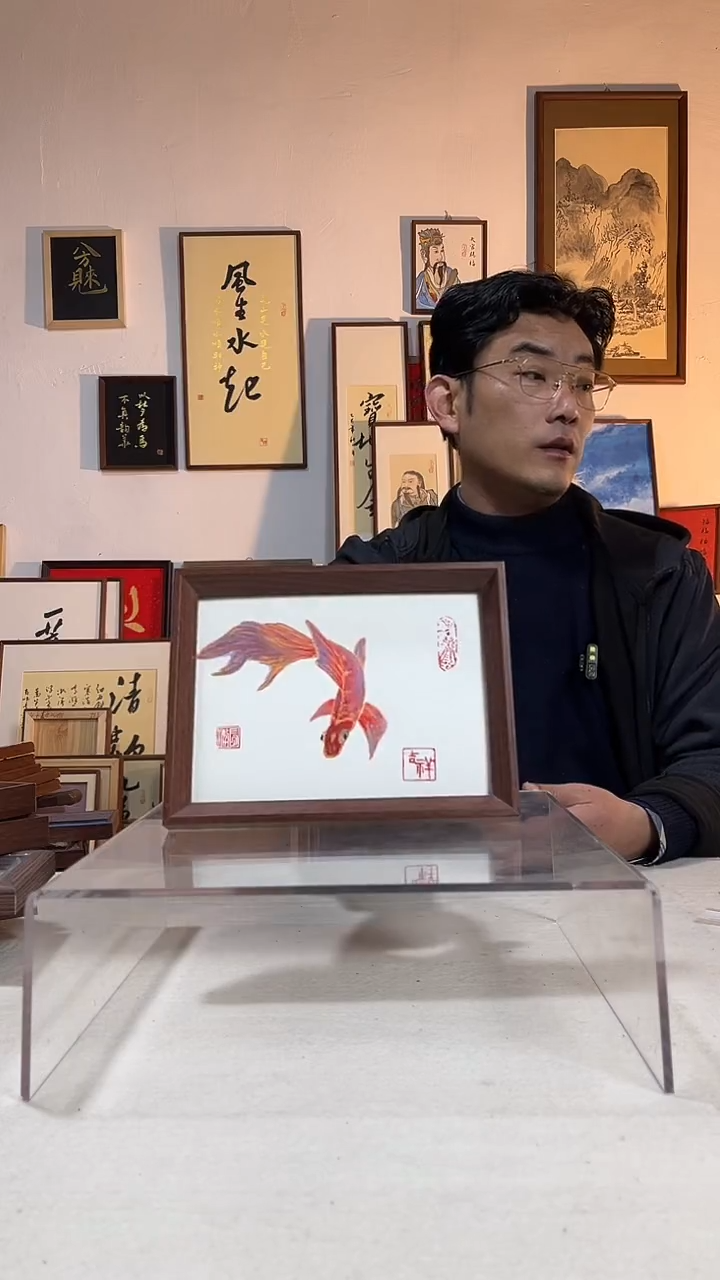 书法手写手绘文创书画作品8寸