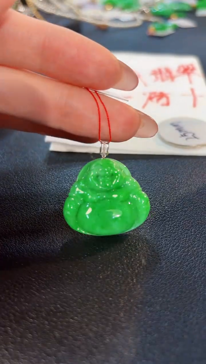 【闪购商品】翡翠颈饰18K金镶嵌缅料A货/支持复检/一件