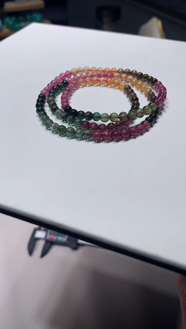 未镶嵌手链碧玺417碧玺多圈手链