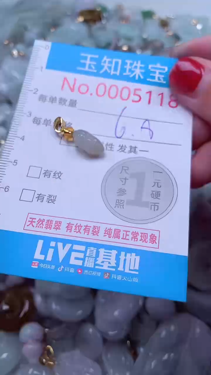 吊坠(不含链)未镶嵌翡翠5118