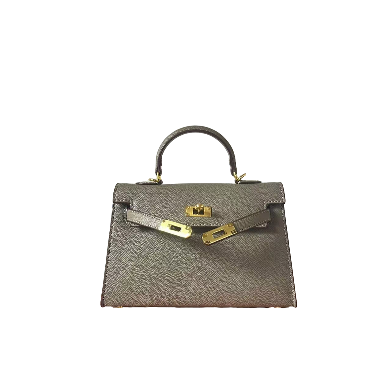 丽华女包【凯莉大象灰22】单肩手拿包气质轻奢百搭高奢