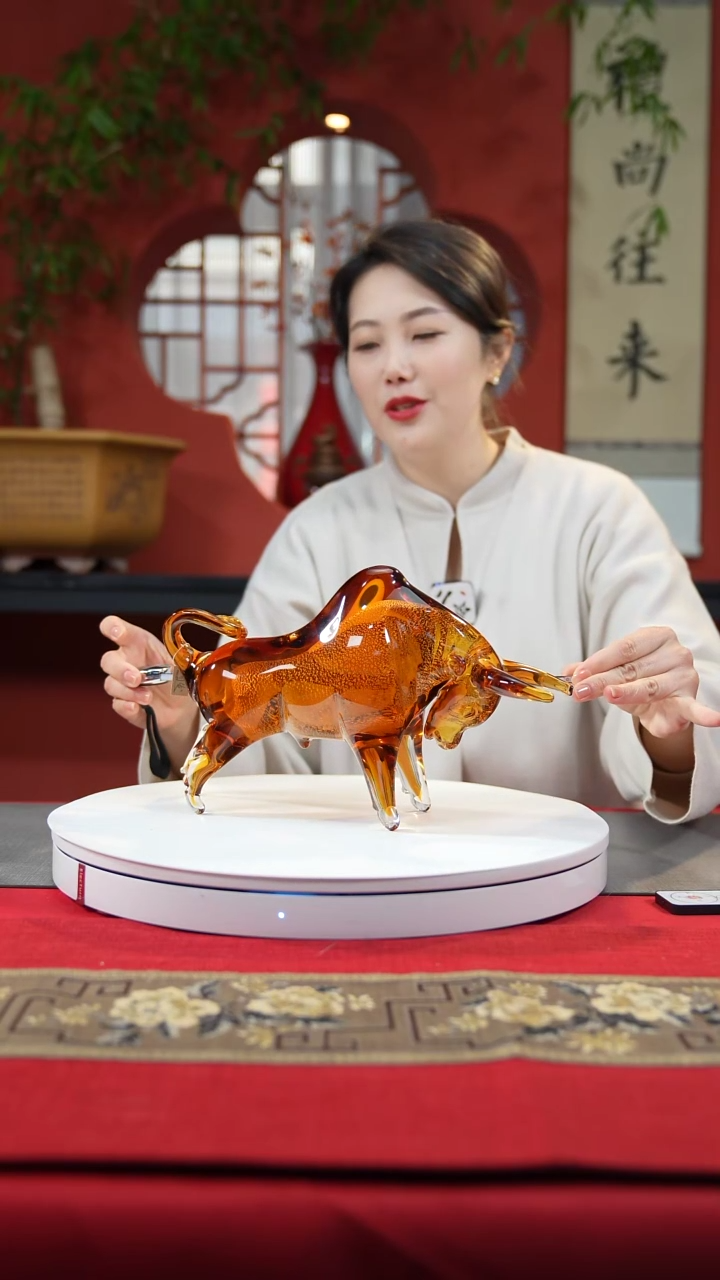 【闪购商品】琉璃手工艺品金牛