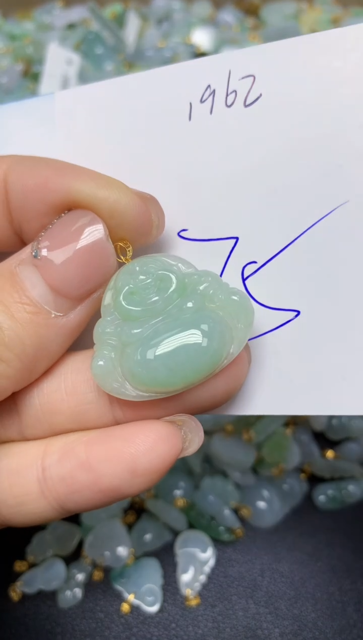 【闪购商品】翡翠挂件18K金镶嵌 天然翡翠A货