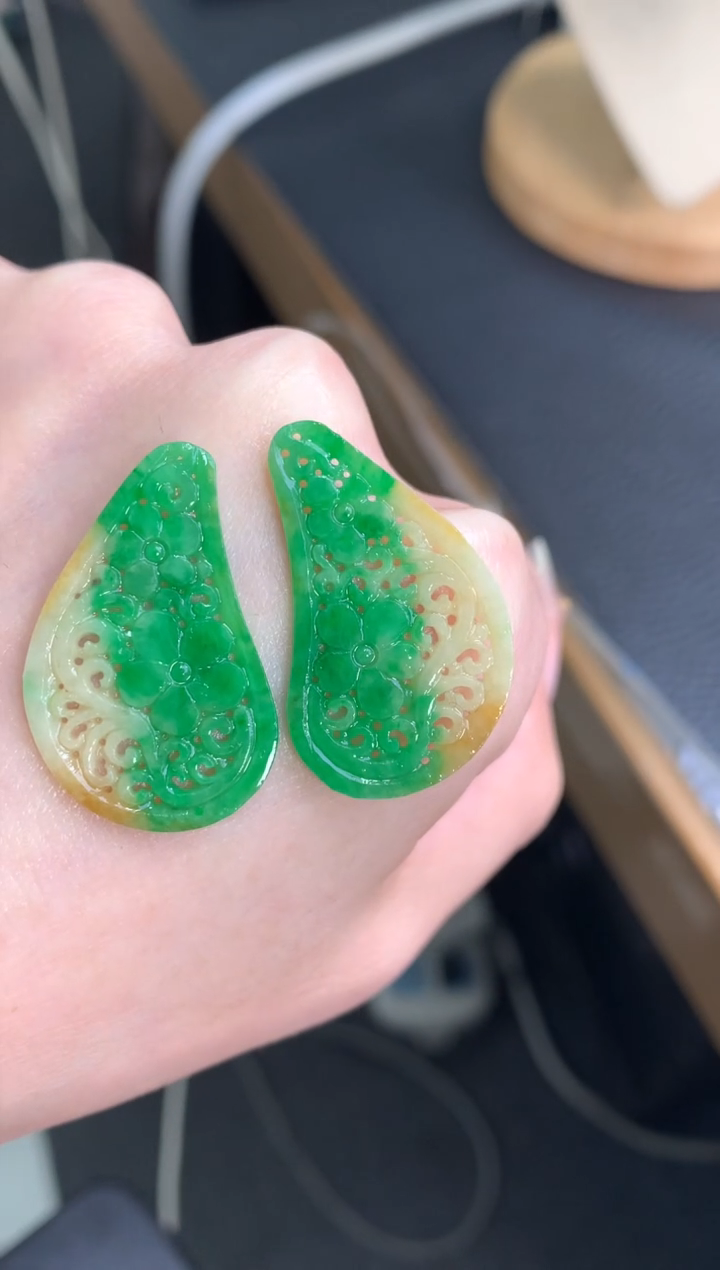 未镶嵌定制翡翠仿古耳坠