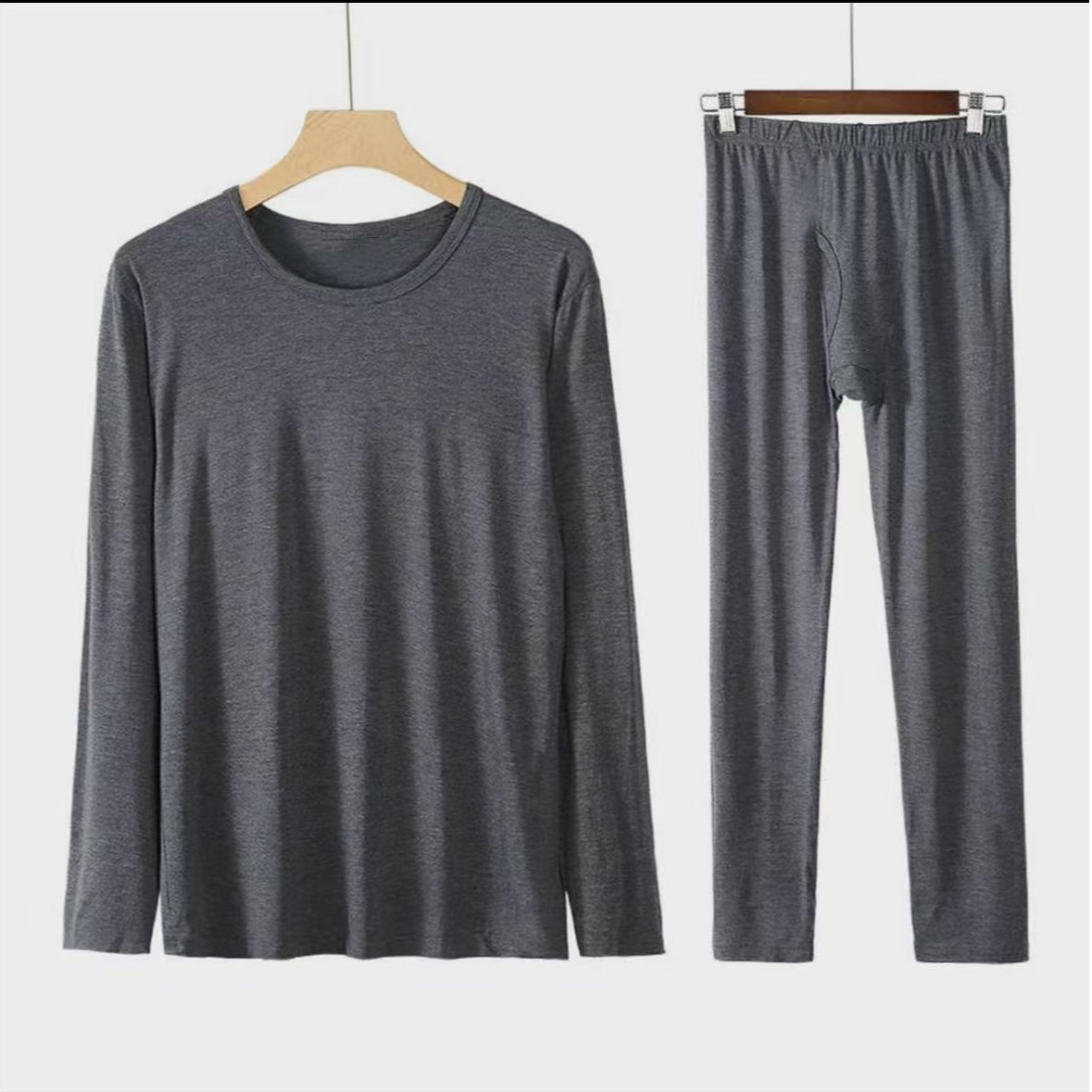 8670-男士内穿秋衣套装（深灰）