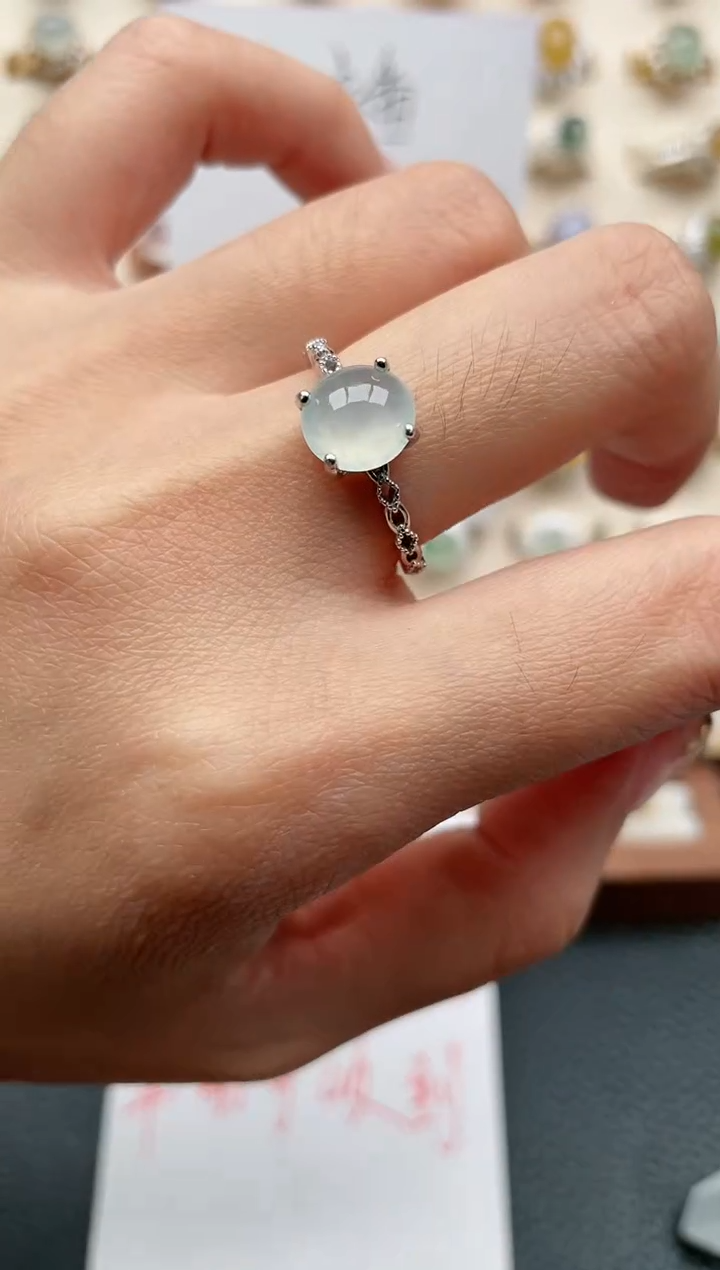 【闪购商品】翡翠戒指银S925镶嵌1111