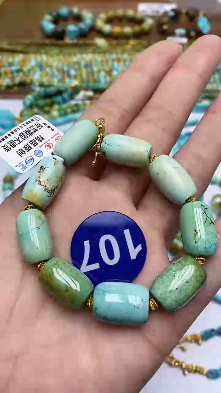 【闪购商品】绿松石手链银S925镶嵌107