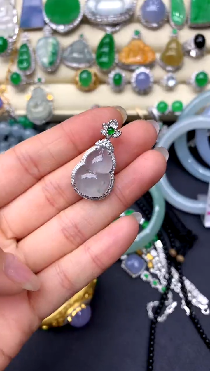 【闪购商品】翡翠颈饰18K金镶嵌118-中国好珍宝