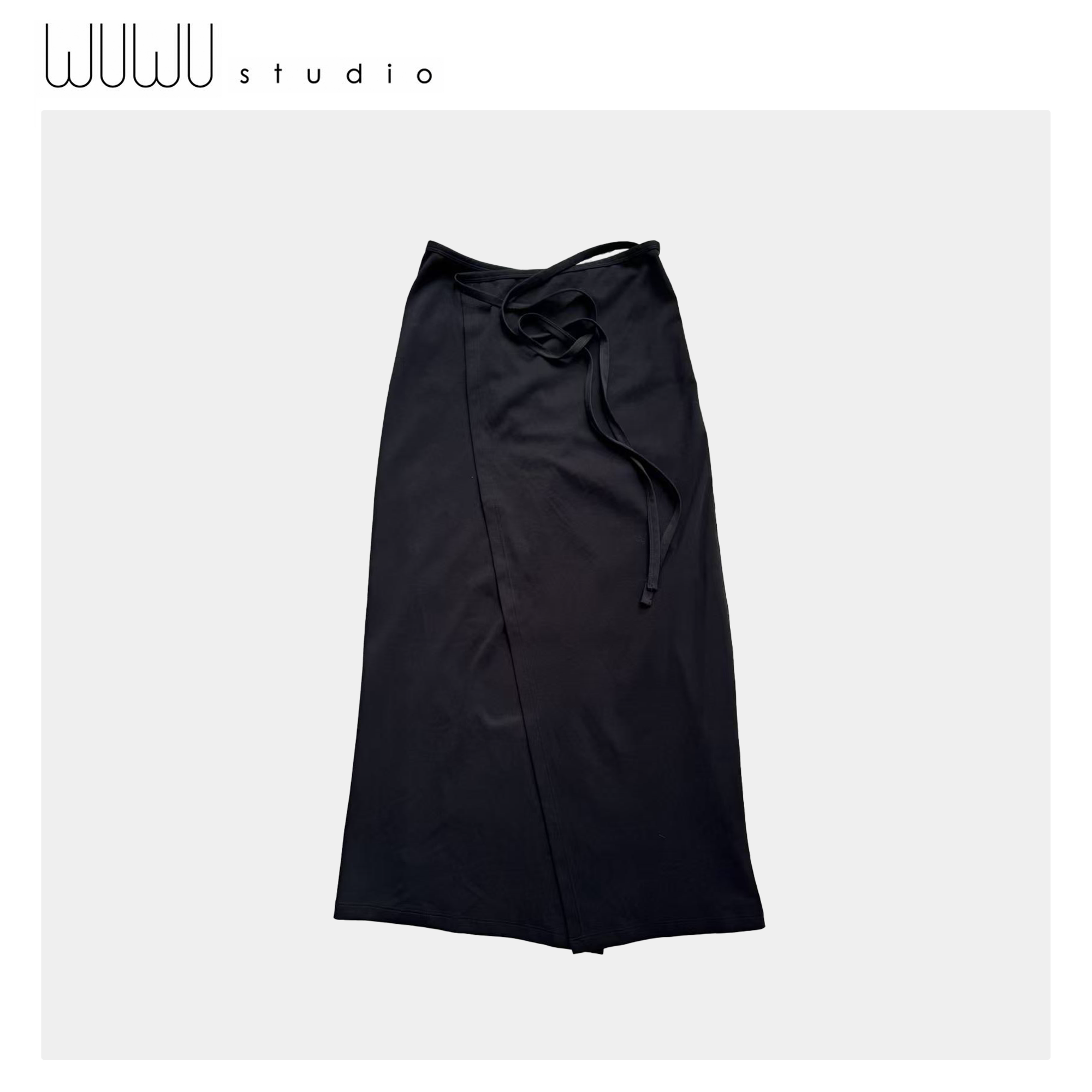 WUWU STUDIO【黑耀】高级轻奢显瘦一片式半身裙中长裙3007