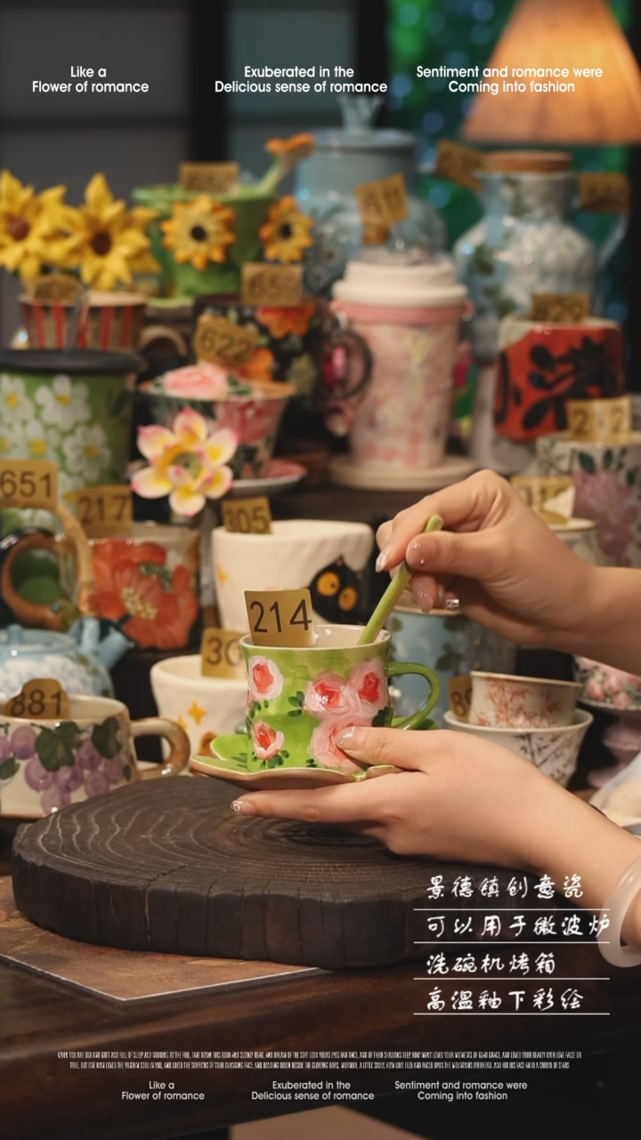 陶瓷景德镇高温釉下彩手工手绘款式