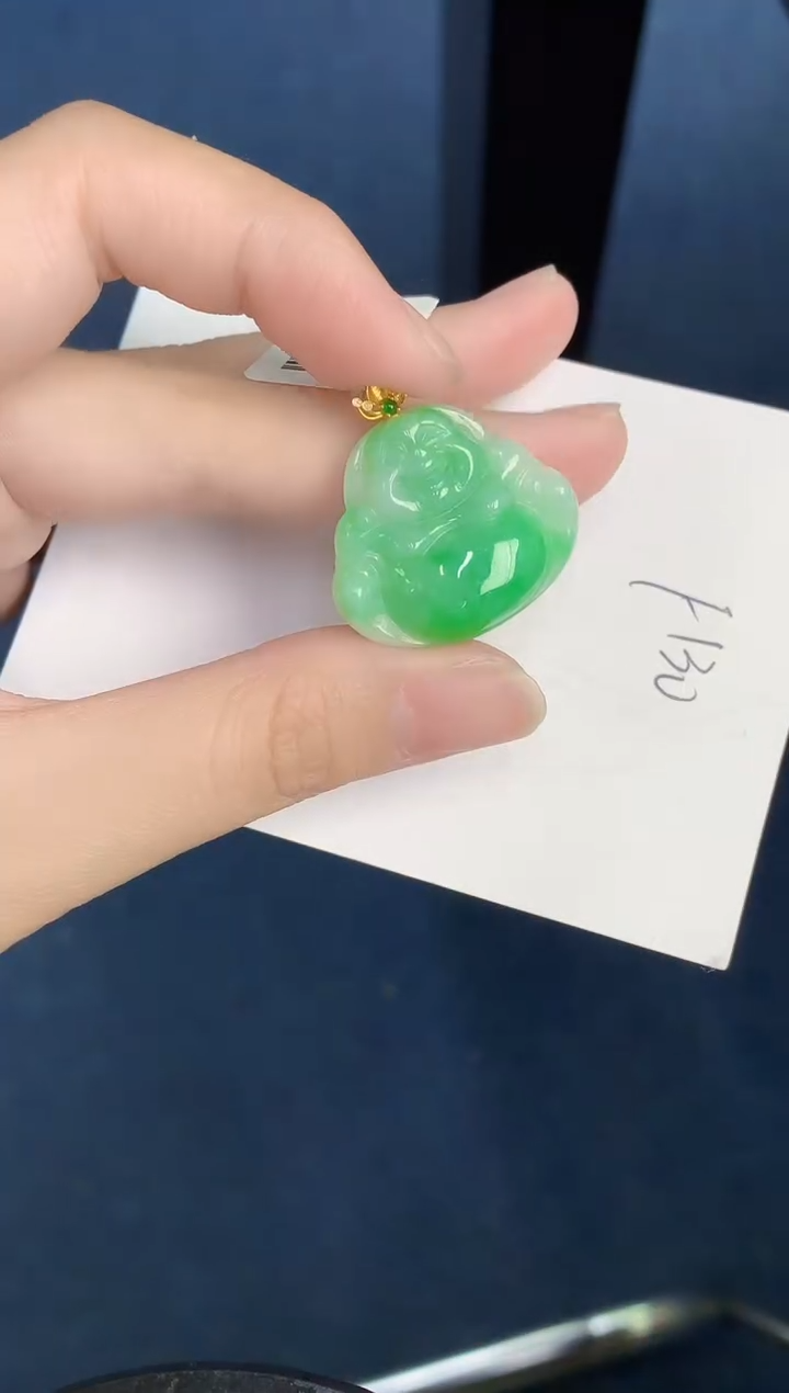 【闪购商品】翡翠颈饰18K金镶嵌000000000