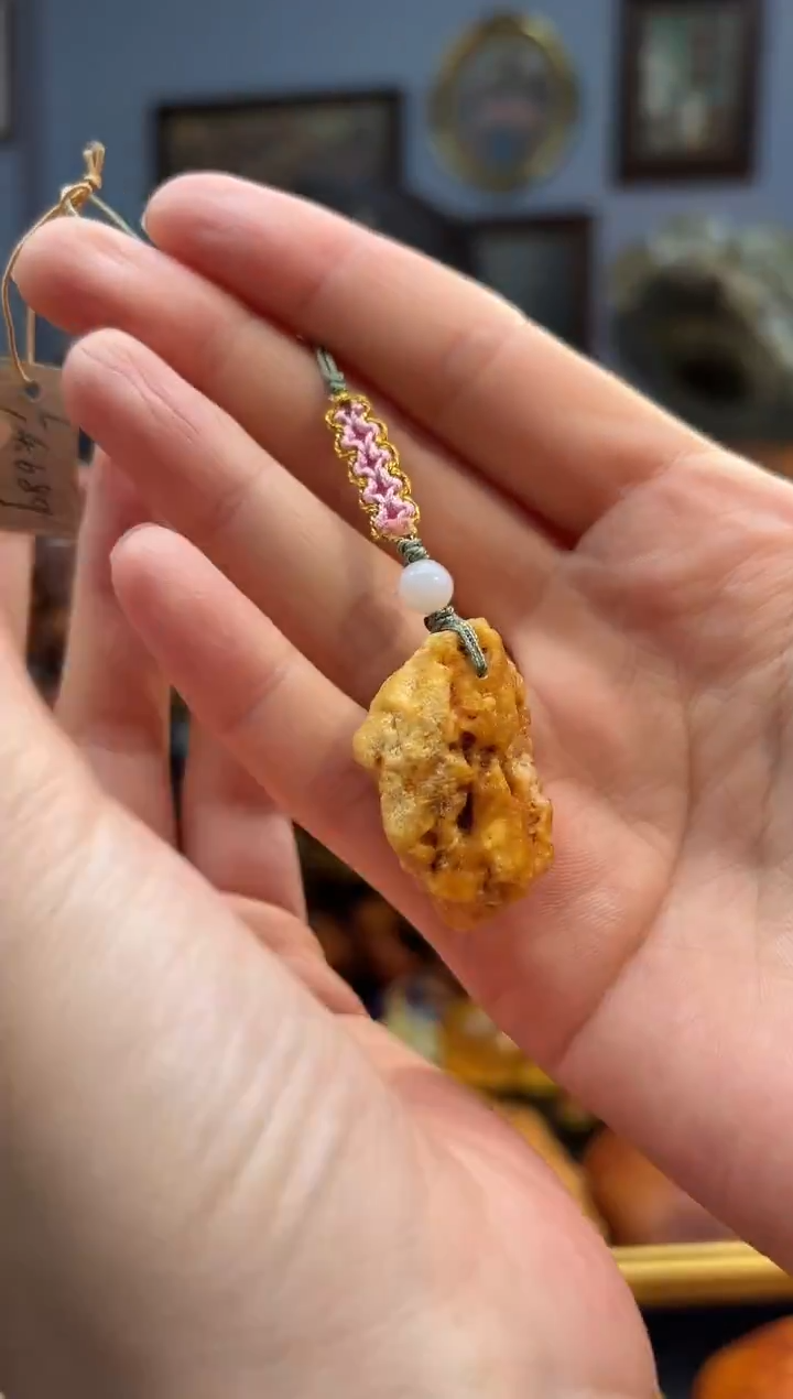 琥珀颈饰未镶嵌手机挂