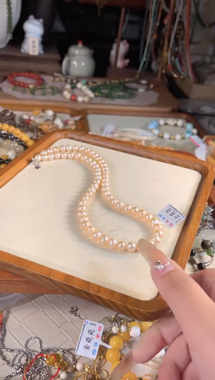 【闪购商品】淡水珍珠项链银S925镶嵌多样性发货其一