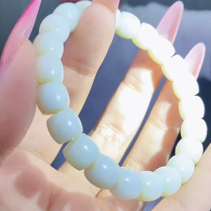 和田玉百搭老型白玉手串【10尺寸】