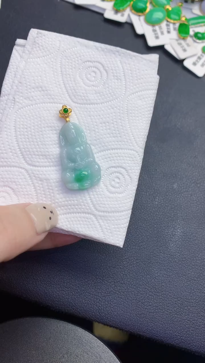 颈饰未镶嵌翡翠缅甸天然翡翠A货