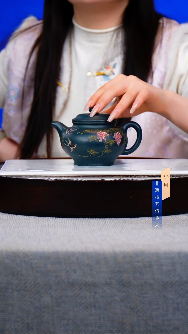 茶壶紫砂128号老绿泥280cc左右     陶茶文化-王