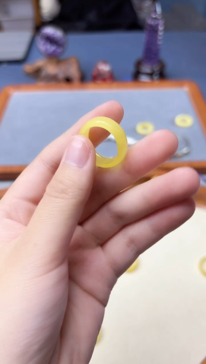 未镶嵌蜜蜡戒指?***.蜜蜡指环12#YX