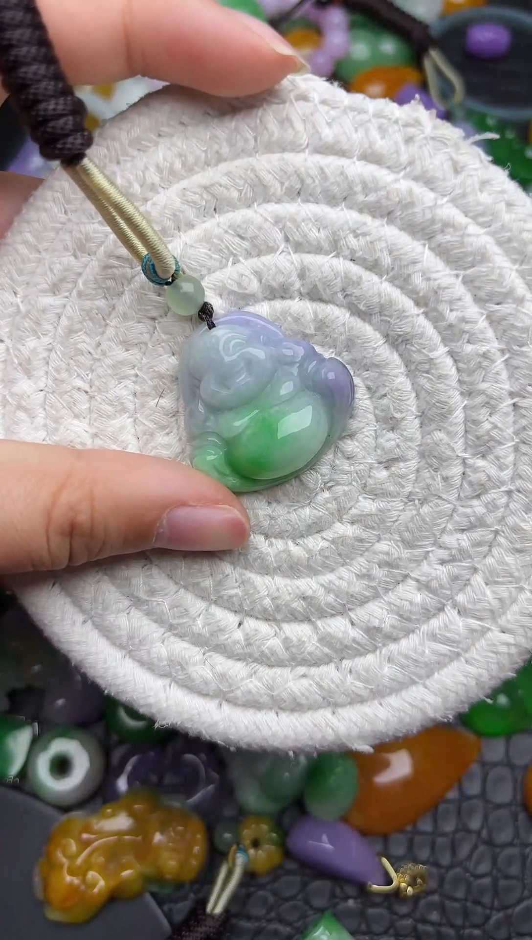 颈饰未镶嵌翡翠缅甸翡翠吊坠