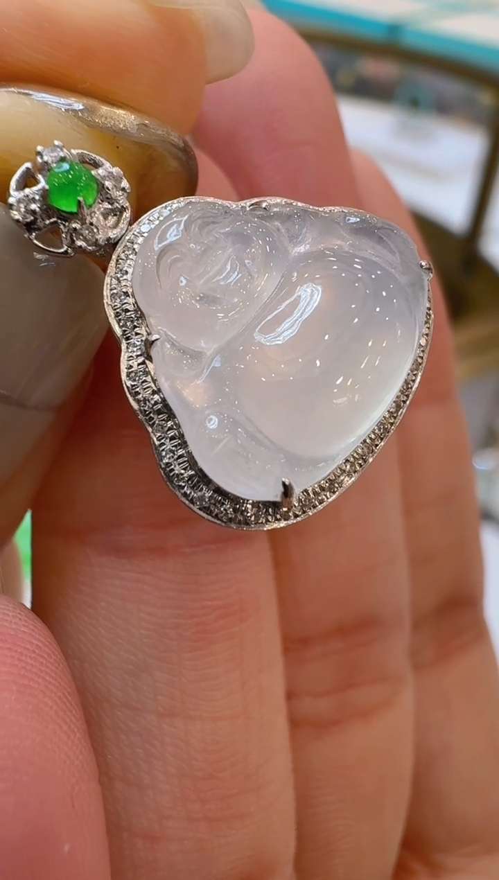 翡翠18K金镶嵌吊坠(不含链)多样性团购发一件