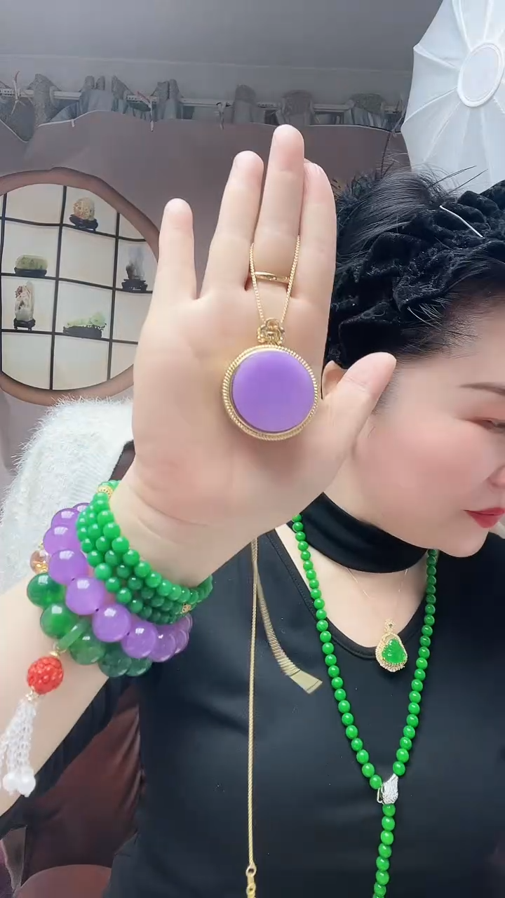 【闪购商品】翡翠颈饰14K金镶嵌D2号