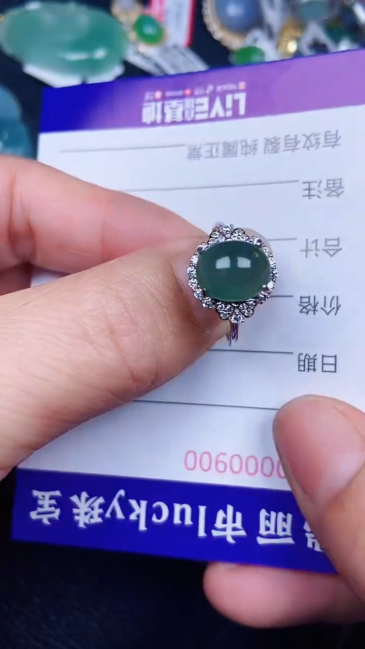 颈饰银S925镶嵌翡翠0900