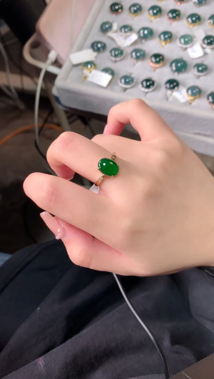 【闪购商品】翡翠戒指银S925镶嵌521241