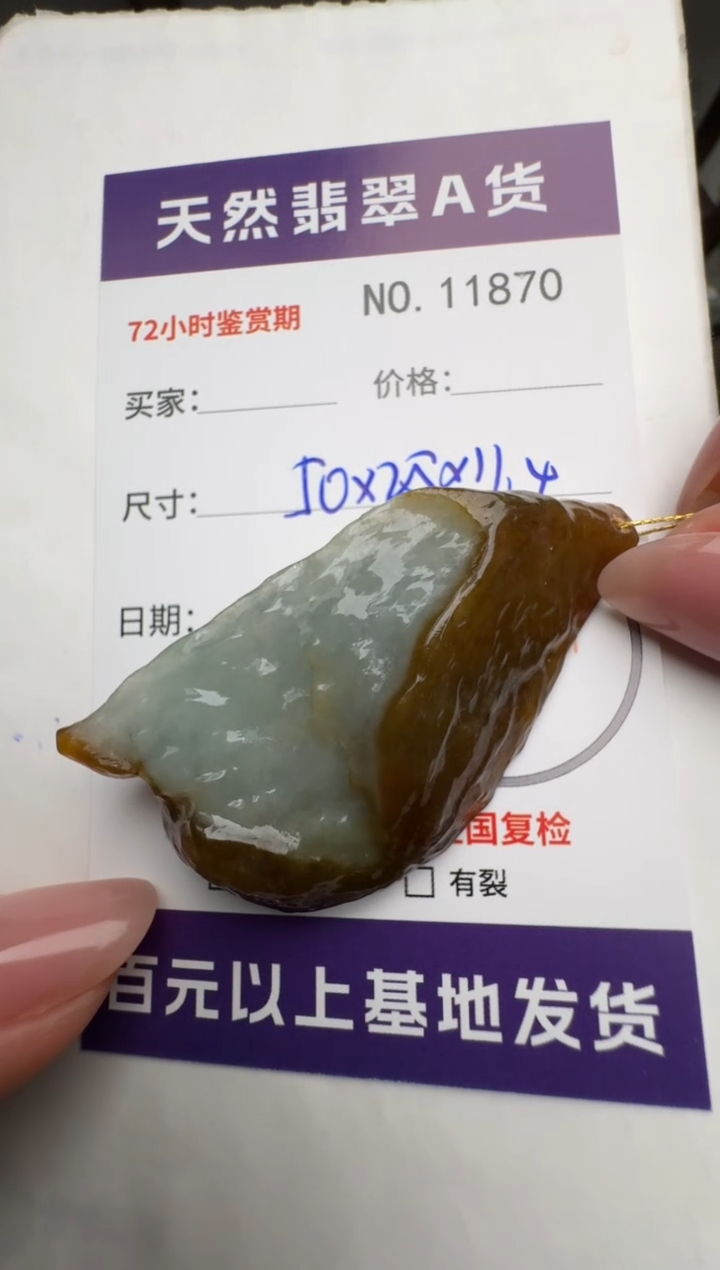 【闪购商品】翡翠颈饰未镶嵌原石11870