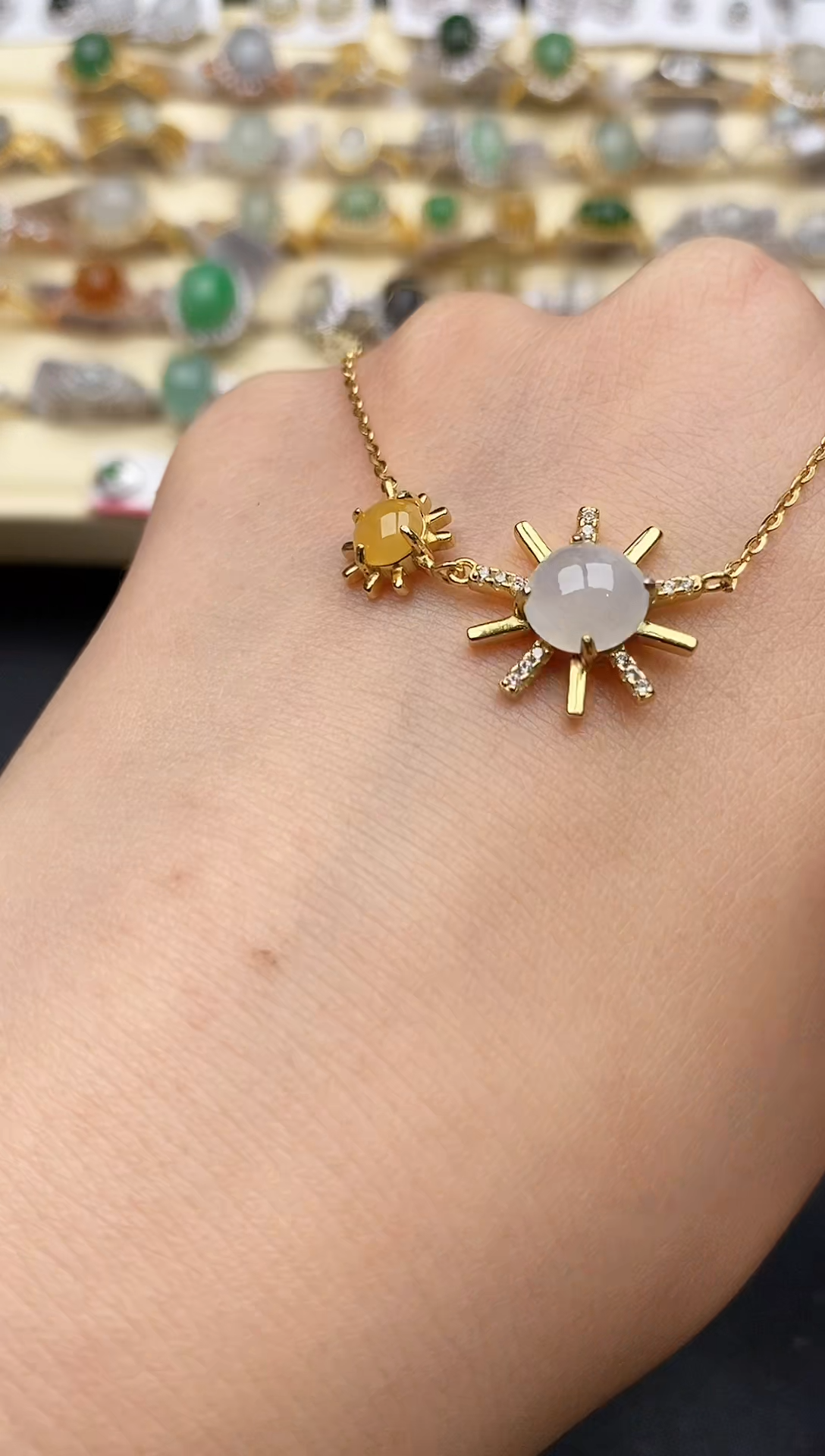 【闪购商品】翡翠戒指银S925镶嵌44444444+5