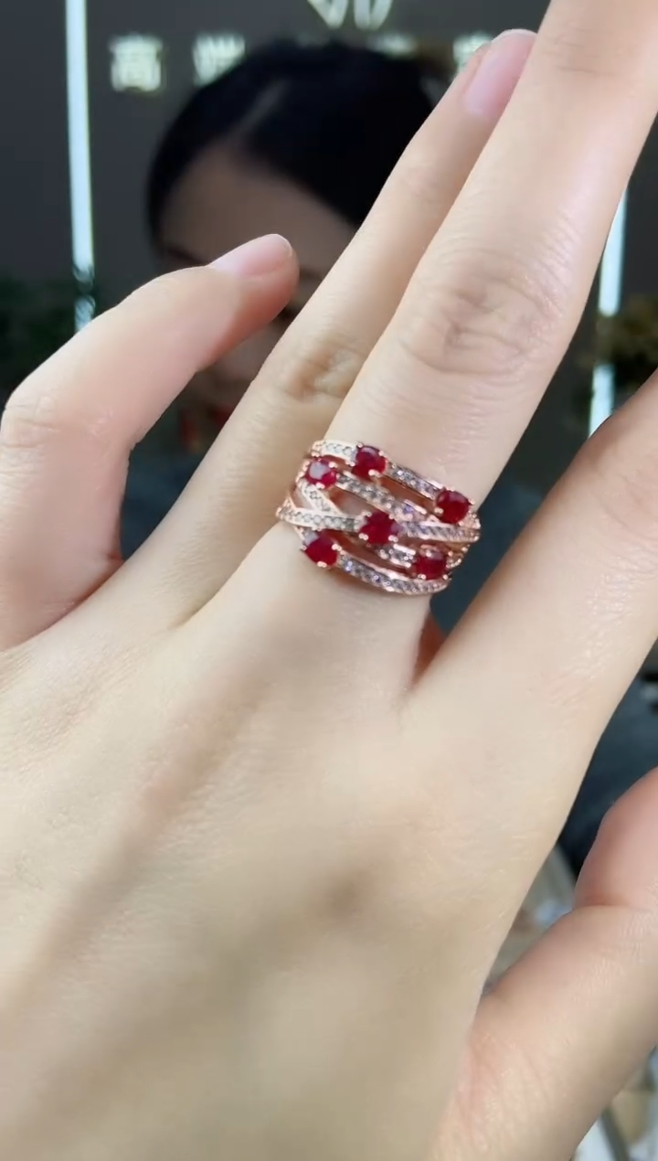 【闪购商品】红宝石手饰银S925镶嵌手饰