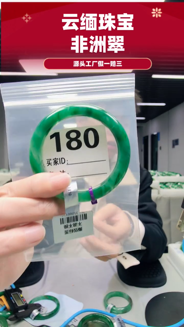 未镶嵌手镯石英质玉（非洲翠）56圈口180