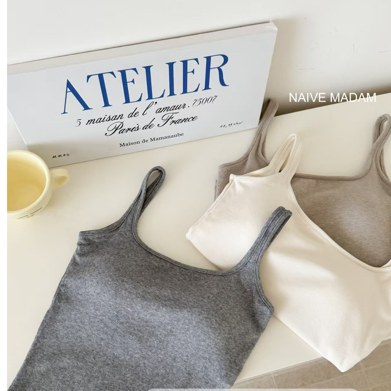 秋冬磨毛休闲风修身型极简风背心吊带瑜伽时尚聚拢