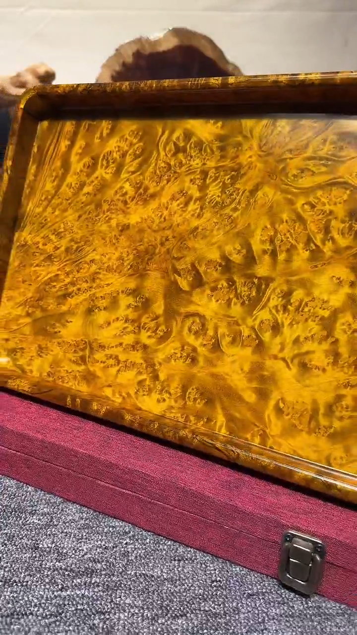 满瘤疤独板榫卯工艺文承盘 收纳盘 果盘37.3/26/3