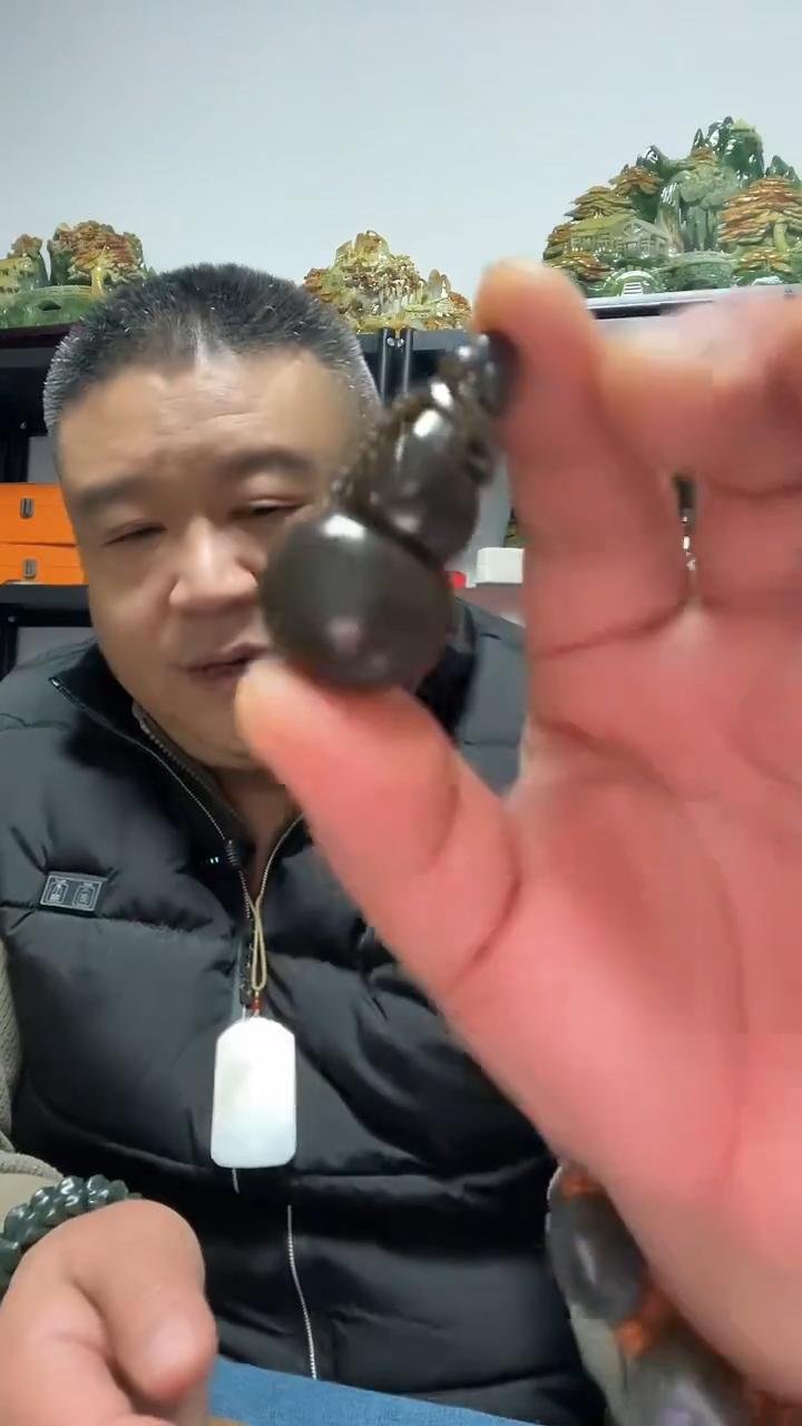 吊坠(赠链)未镶嵌和田玉老红糖葫芦吊坠