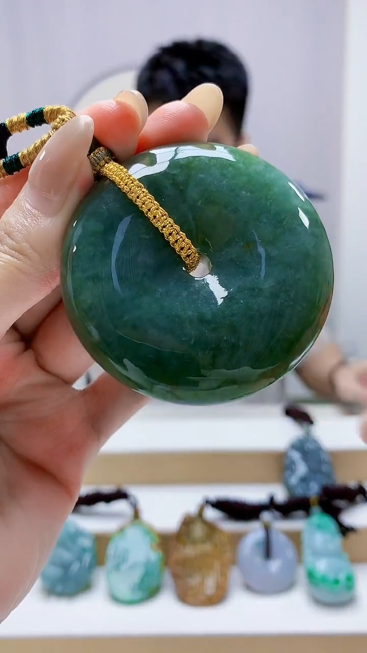 未镶嵌定制翡翠5028MM-毛货挂件57