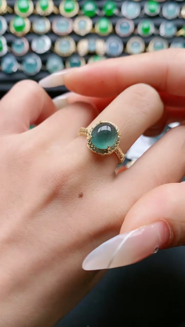 【闪购商品】翡翠戒指银S925镶嵌1111111