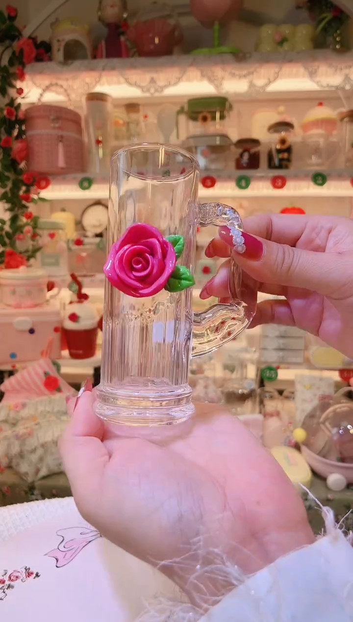 玫瑰花口杯——手工制作品质好！