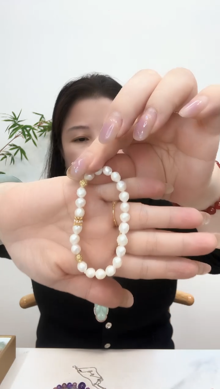 【闪购商品】淡水珍珠手串合金巴洛克异形珍珠手串