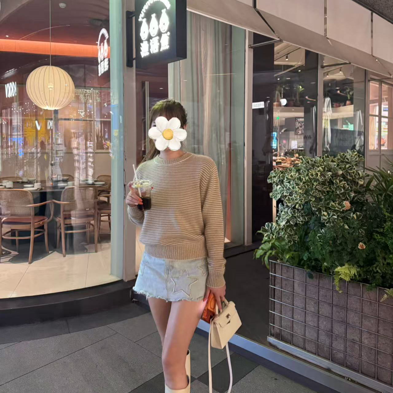 春季冬季条纹圆领女针织毛针织衫套头毛衣针织衫秋冬圆领针织长袖